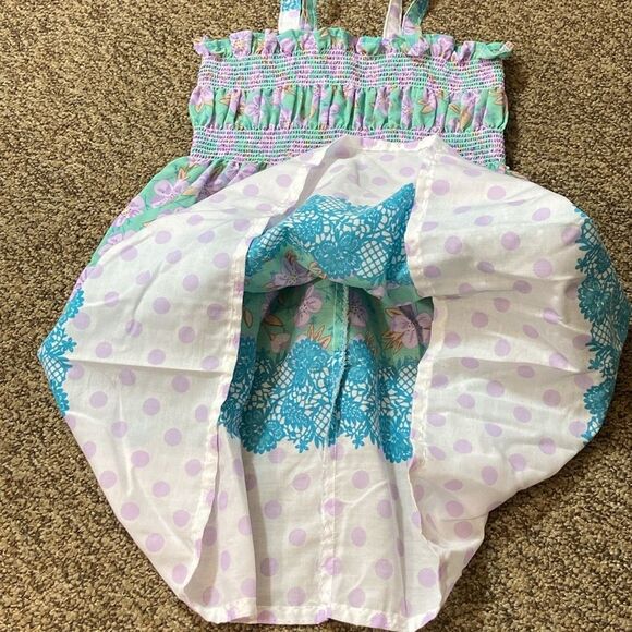 Floral Handmade Girls Dress Size 4/5 - Picture 10 of 15